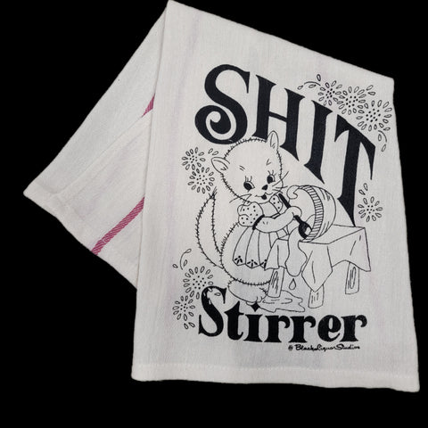 Retro Style White Tea Towels