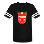 Porn Star Varsity Tee - black/white