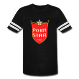 Porn Star Varsity Tee - black/white