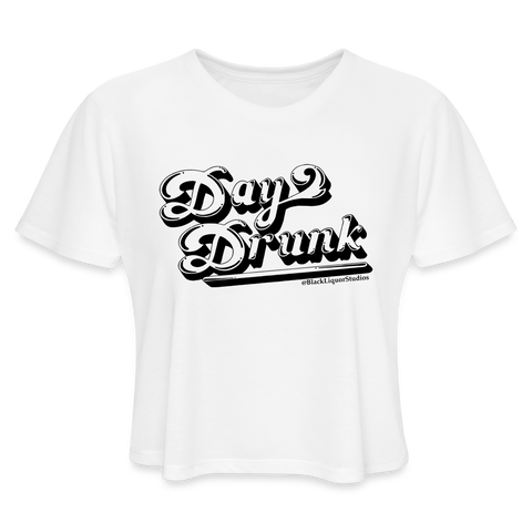 Day Drunk cropped tee - white