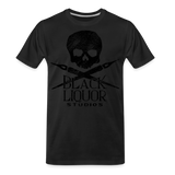 BLS logo black on black organic tee - black