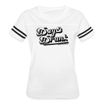 Day Drunk fitted varsity tee - white/black