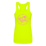 SYL Girl Gang Racerback Tank Top - neon yellow