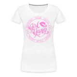 Support your local Girl Gang slim cut ladies T-Shirt - white