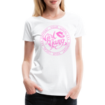 Support your local Girl Gang slim cut ladies T-Shirt - white