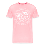 Support your local Girl Gang premium unisex T-Shirt white logo - pink
