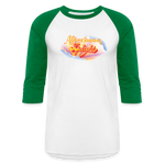 Afternoon Delight baseball shirt - white/kelly green